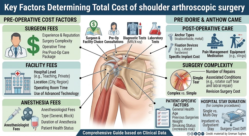 cost of shoulder arthroscopic surgery