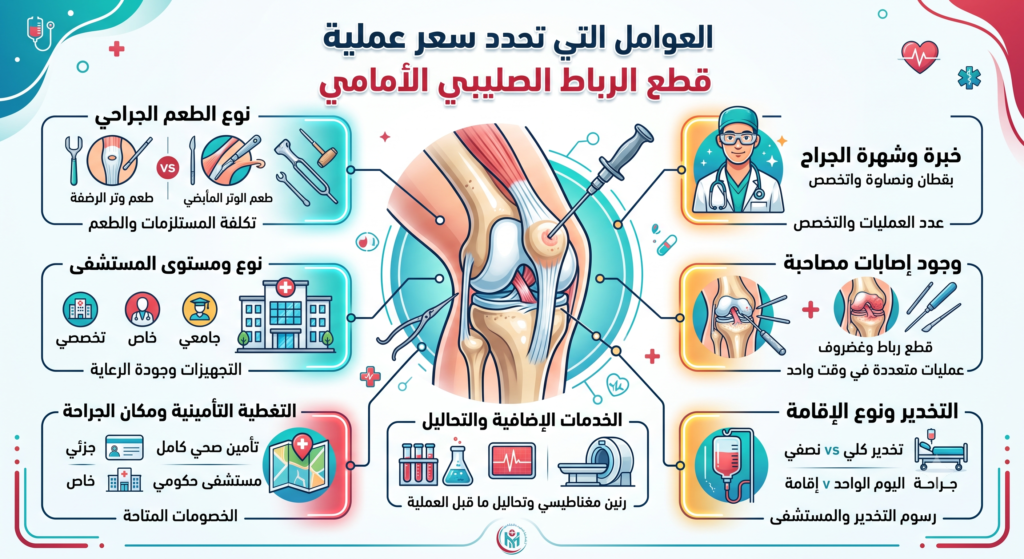  سعر عملية قطع الرباط الصليبي الأمامي