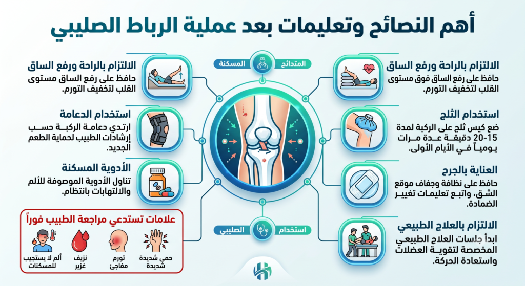 تعليمات بعد عملية الرباط الصليبي