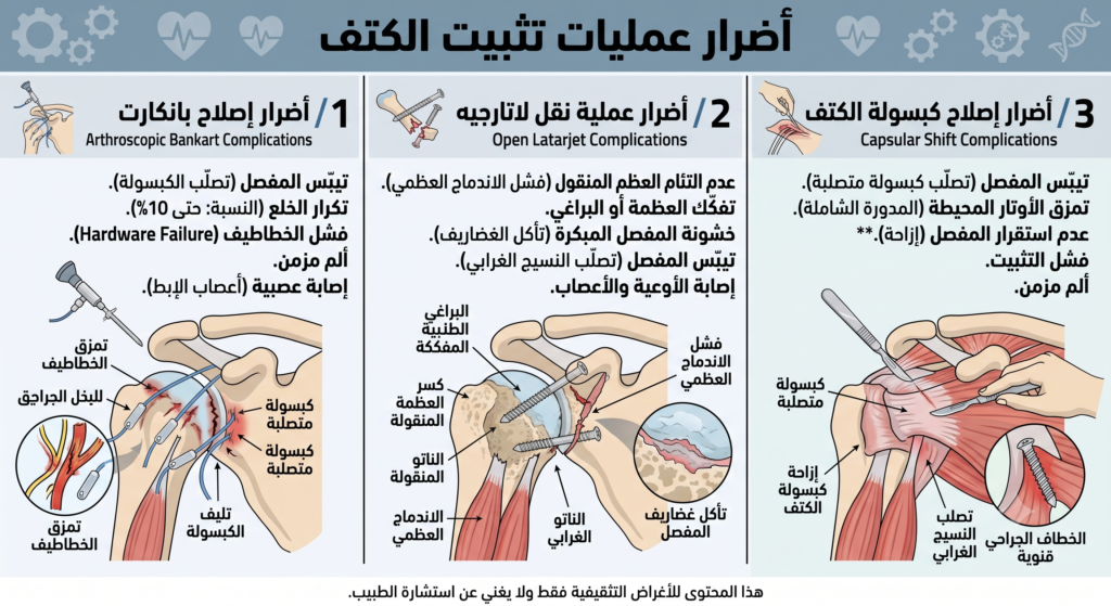 مضاعفات عملية خلع الكتف