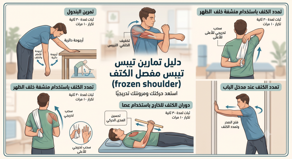 تمارين تيبس مفصل الكتف