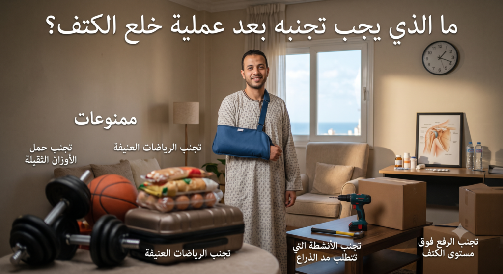 تعليمات بعد عملية خلع الكتف