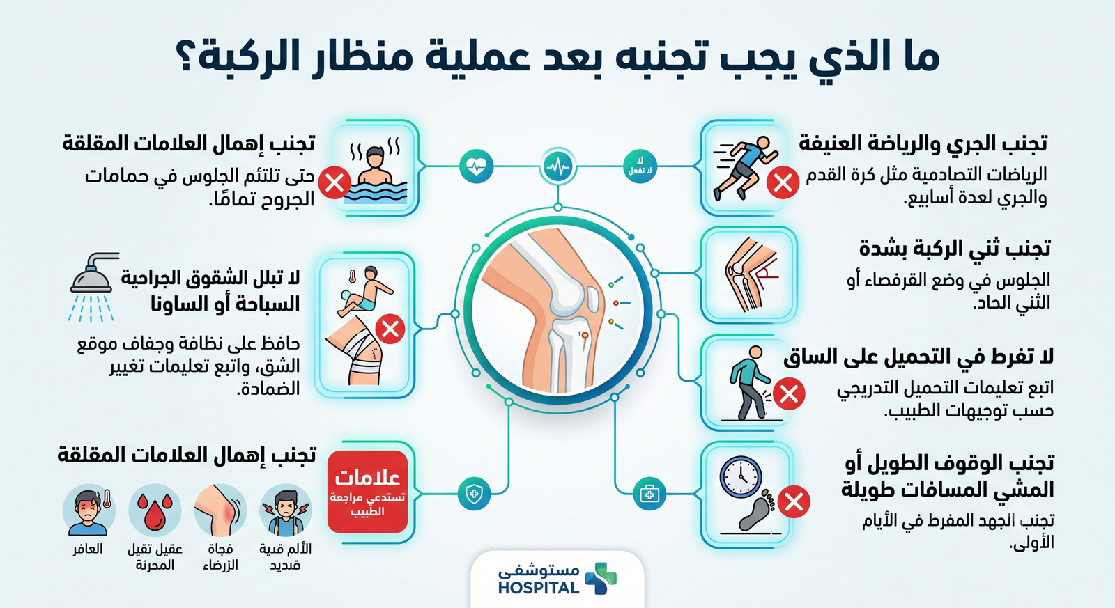تعليمات بعد عملية منظار الركبة