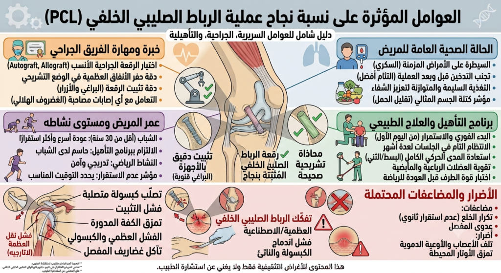نسبة نجاح عملية الرباط الصليبي الخلفي