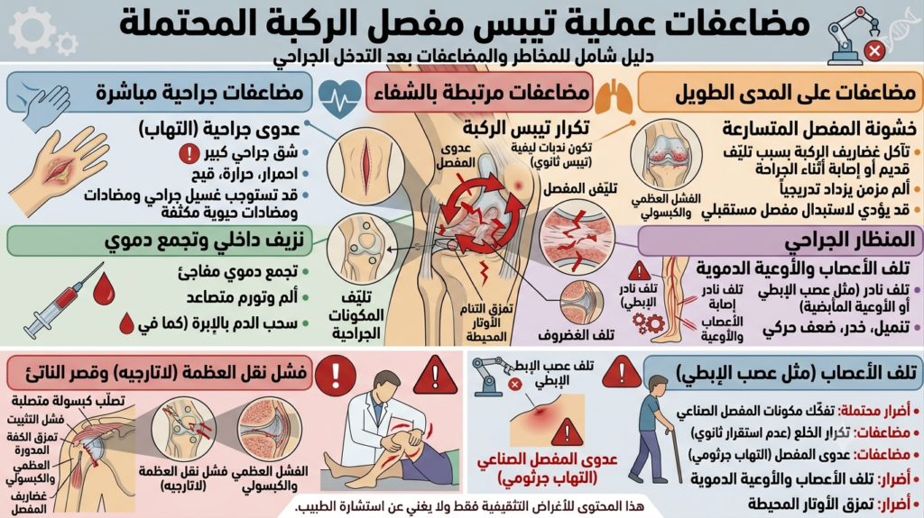 مضاعفات عملية تيبس مفصل الركبة