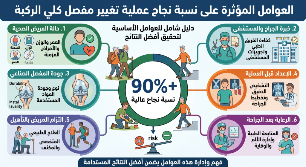 نجاح عملية تغيير مفصل كلي الركبة