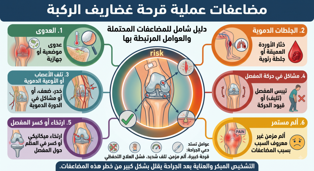 مضاعفات عملية قرحة غضاريف الركبة 