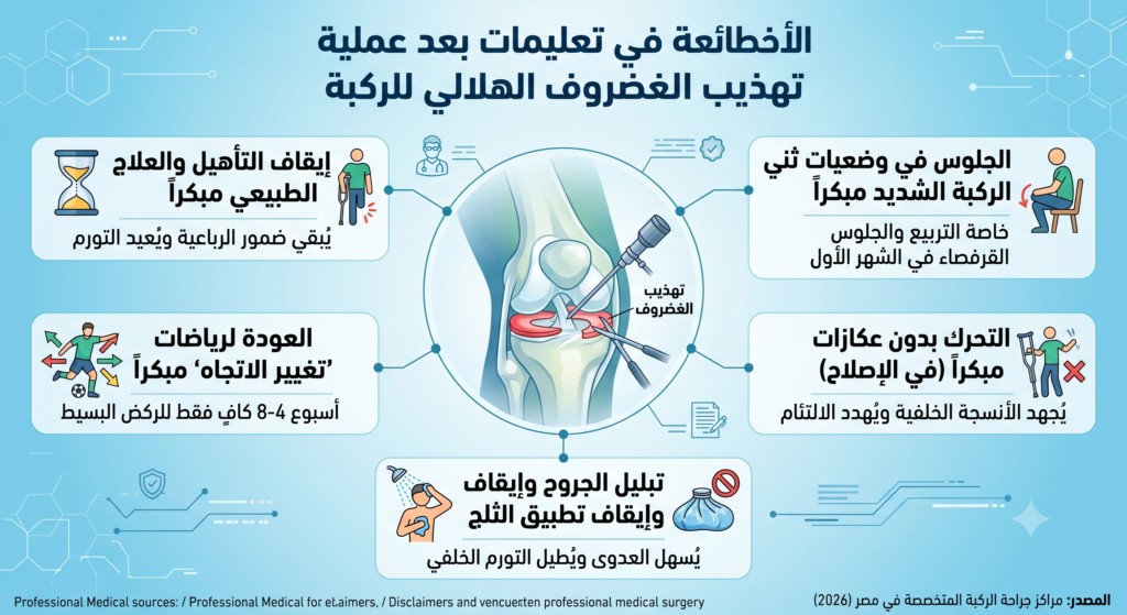  تعليمات بعد عملية تهذيب الغضروف