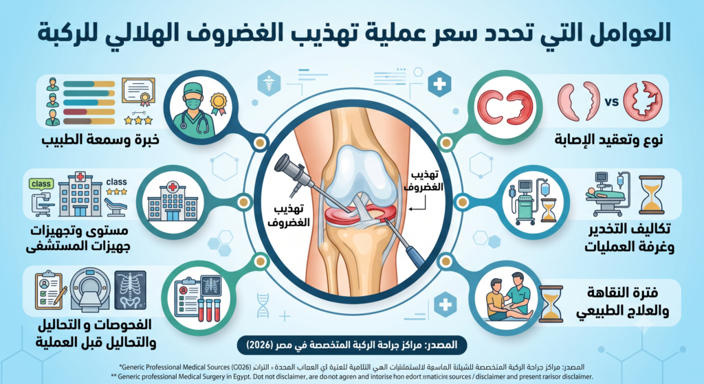 العوامل التي تحدد سعر عملية تهذيب الغضروف الهلالي للركبة