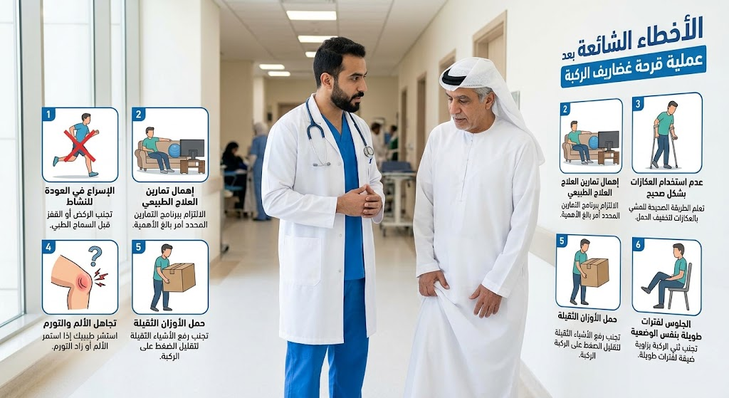 تعليمات بعد عملية قرحة غضاريف الركبة
