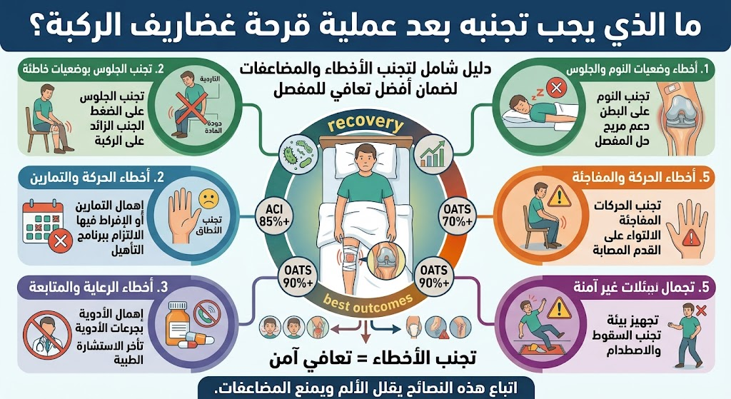 تعليمات بعد عملية قرحة غضاريف الركبة