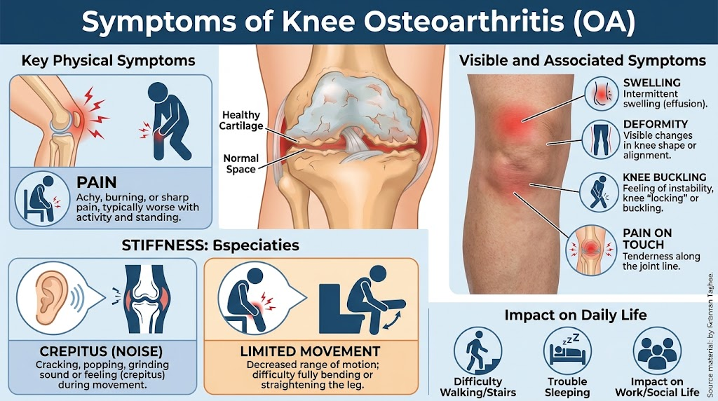 symptoms of knee osteoarthritis 