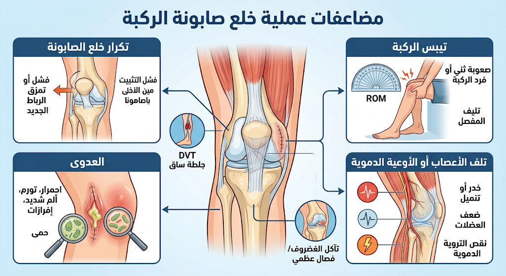 مضاعفات عملية خلع صابونة الركبة