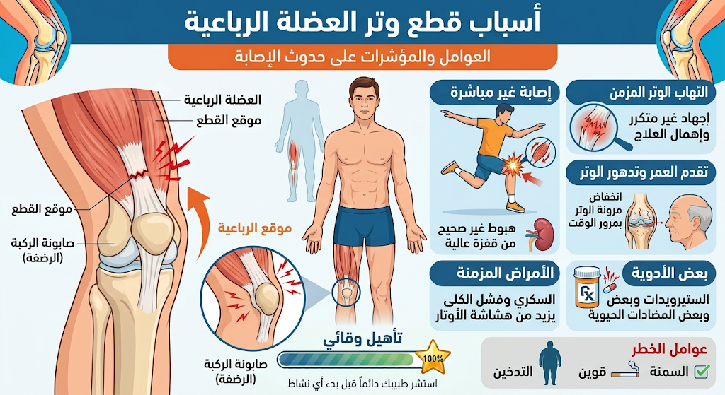 قطع وتر العضلة الرباعية