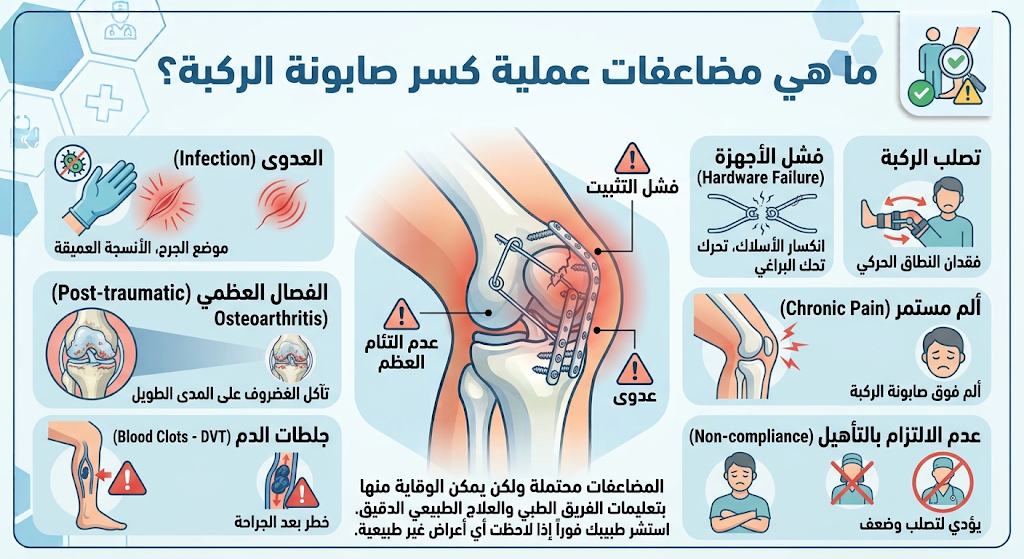 مضاعفات عملية كسر صابونة الركبة