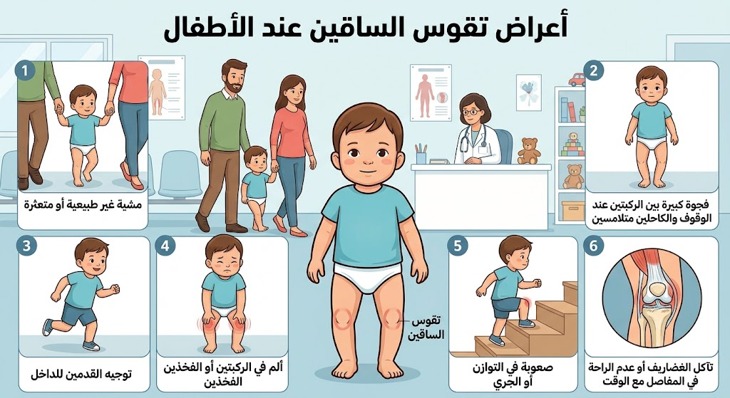 أعراض تقوس الساقين عند الأطفال