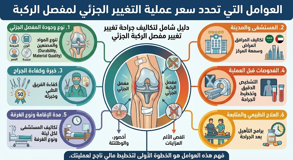 سعر عملية التغيير الجزئي للركبة