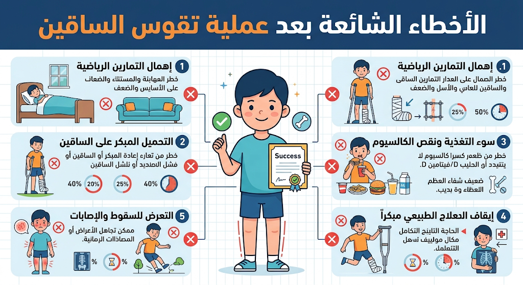 تعليمات بعد عملية تقوس الساقين