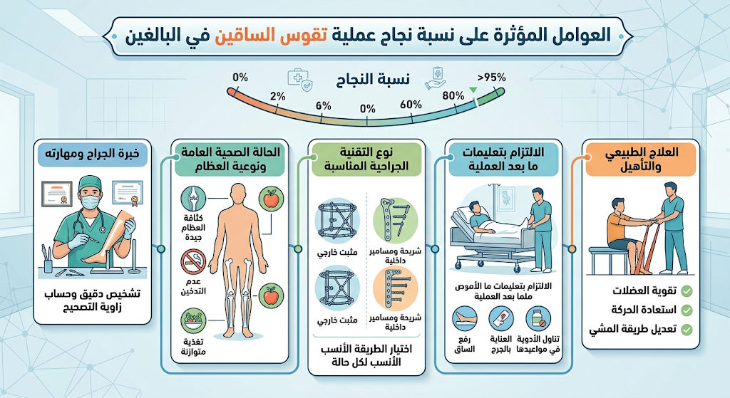 نجاح عملية تقوس الساقين في البالغين
