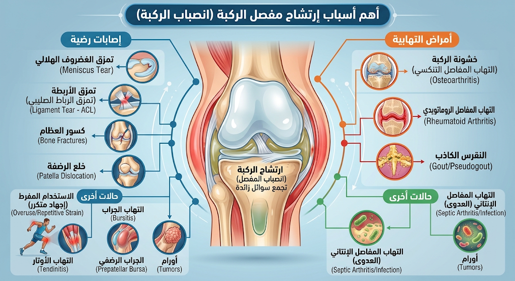 أنواع إرتشاح الركبة