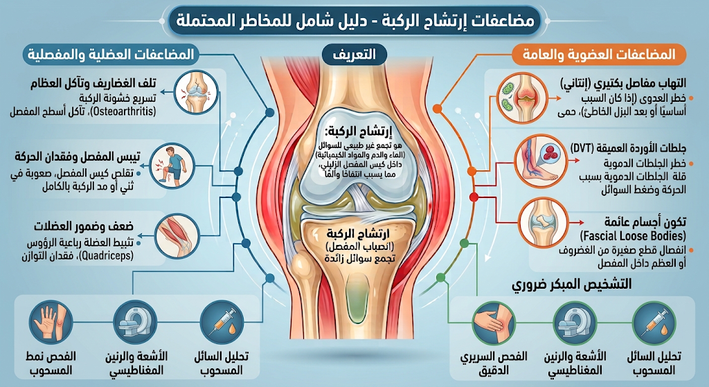 مضاعفات ارتشاح الركبة