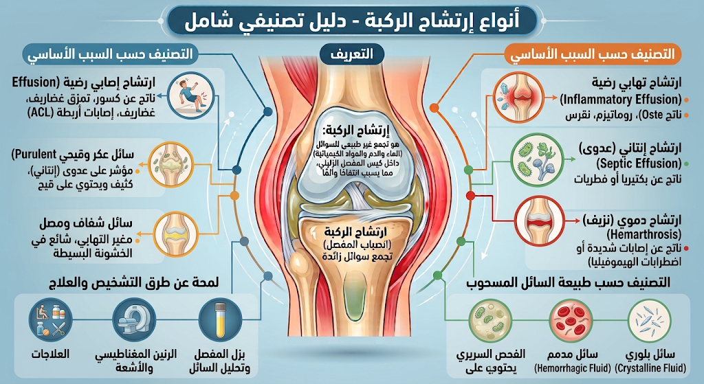 أنواع ارتشاح الركبة